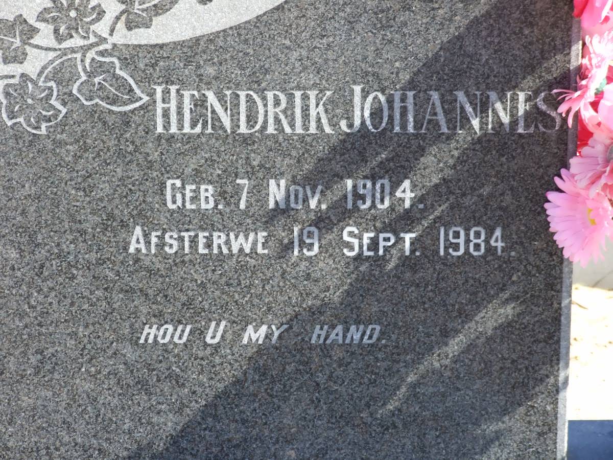 BENADE Hendrik Johannes 1904-1984 &amp; Anna Helena PRINSLOO 1905-1979