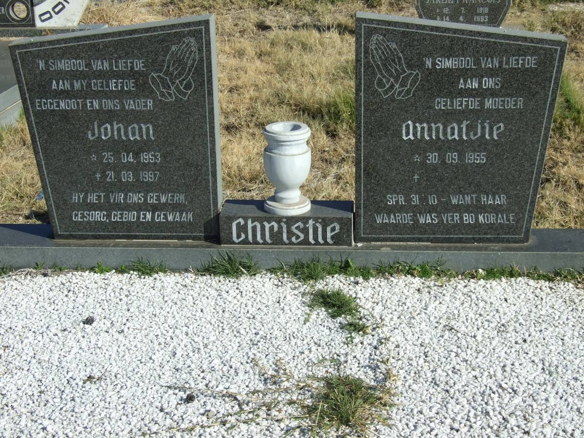 CHRISTIE Johan 1953-1997 &amp; Annatjie 1955-