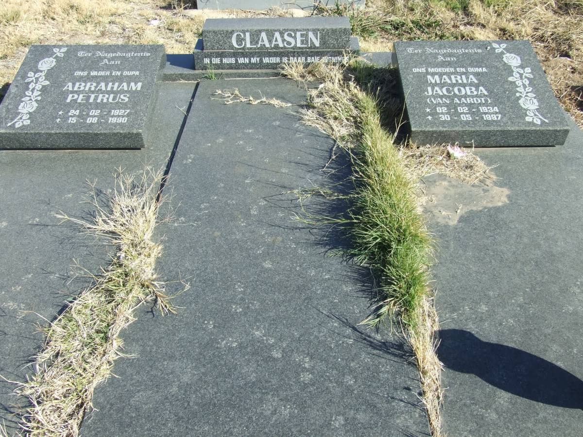 CLAASEN Abraham Petrus 1927-1990 &amp; Maria Jacoba van AARDT 1934-1997