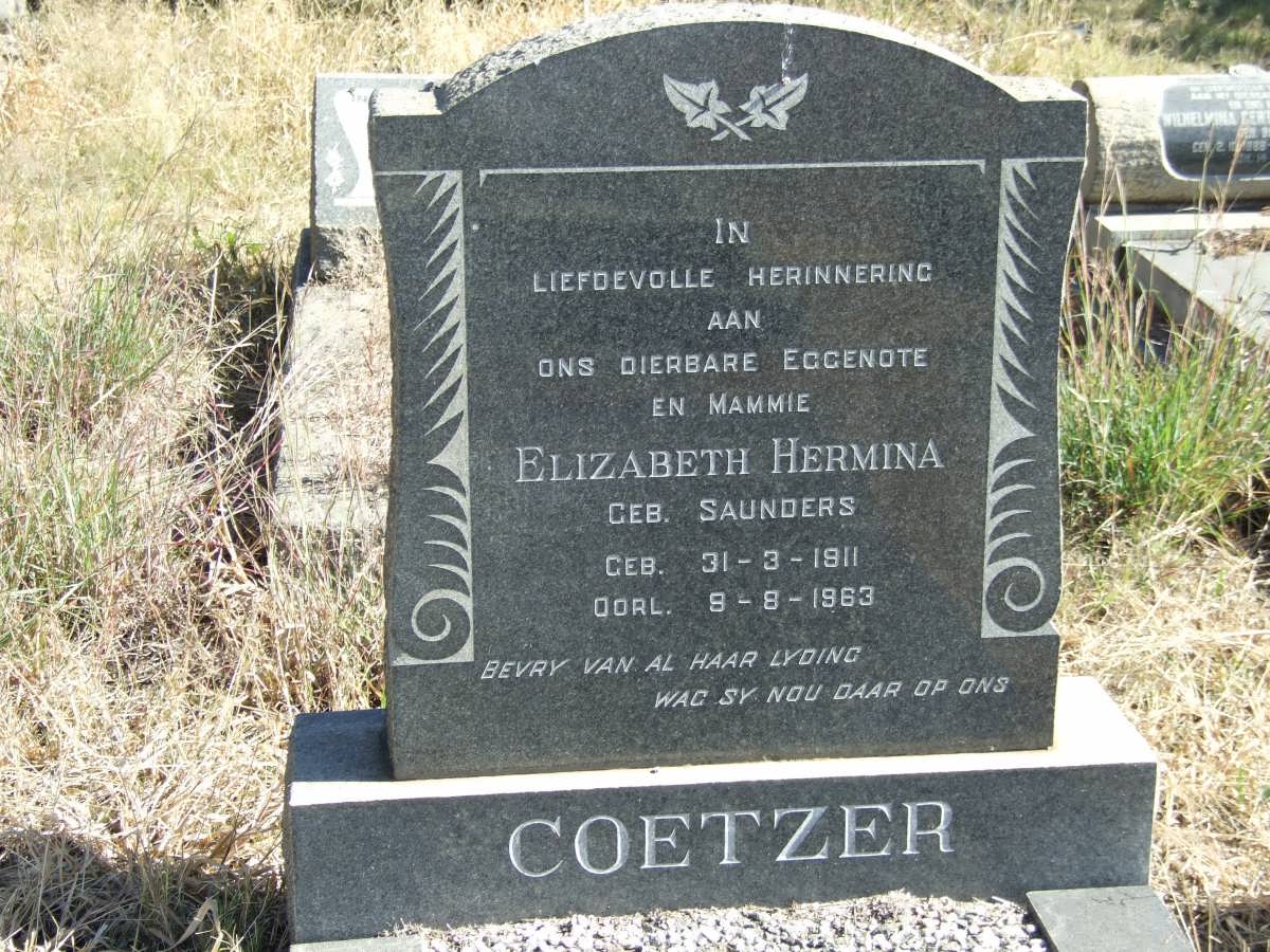 COETZER Elizabeth Hermina nee SAUNDERS 1911-1963