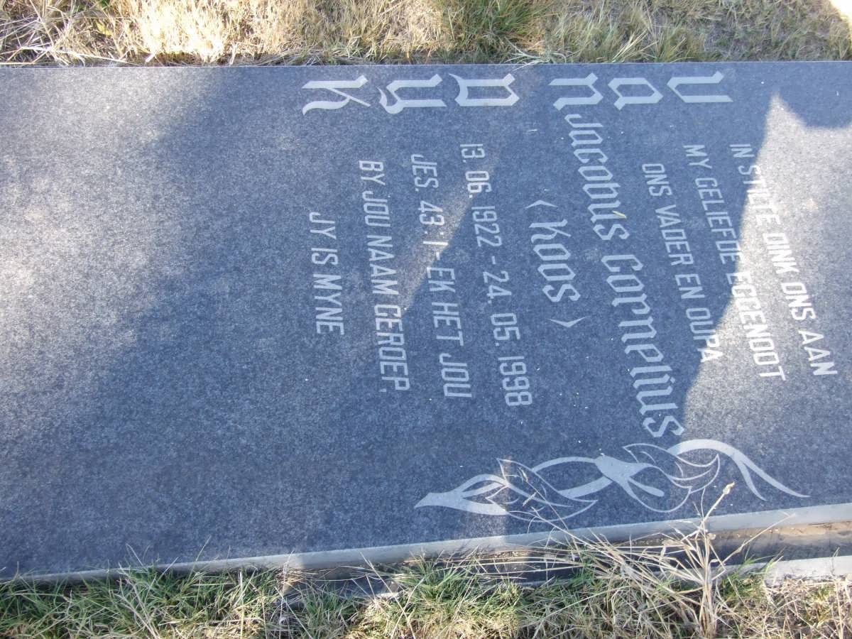 DYK Jacobus Cornelius, van 1922-1998