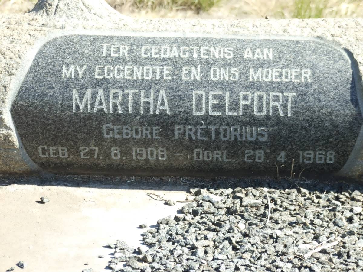 DELPORT Roelof 1896-1974 &amp; Martha PRETORIUS 1908-1968