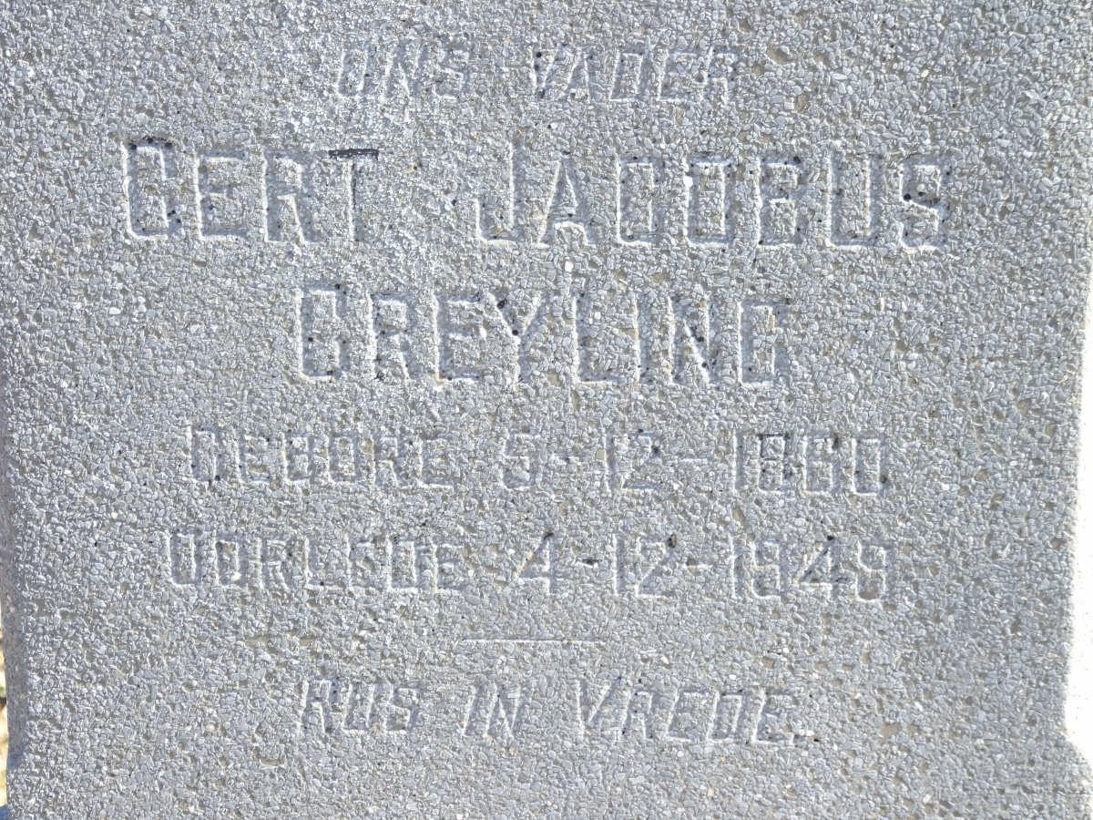 GREYLING Gert Jacobus 1860-1949