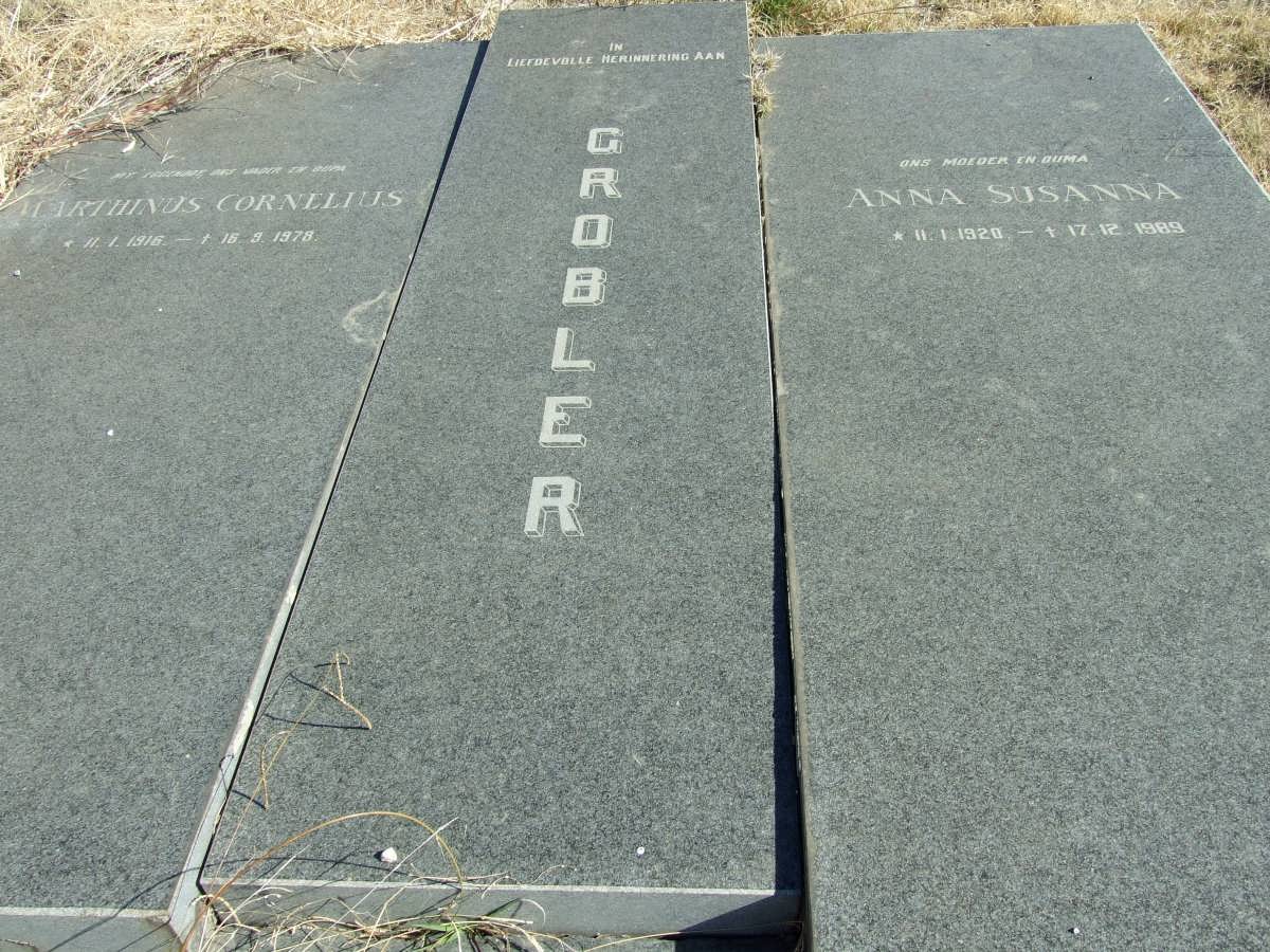 GROBLER Marthinus Cornelius 1916-1978 &amp; Anna Susanna 1920-1989