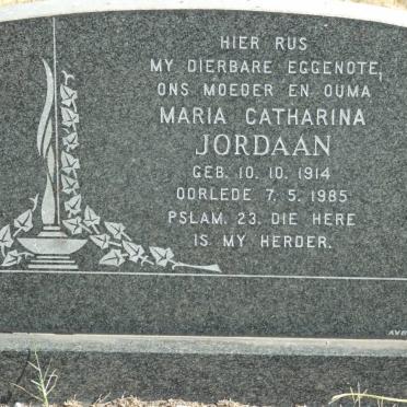 JORDAAN Maria Catharina 1914-1985