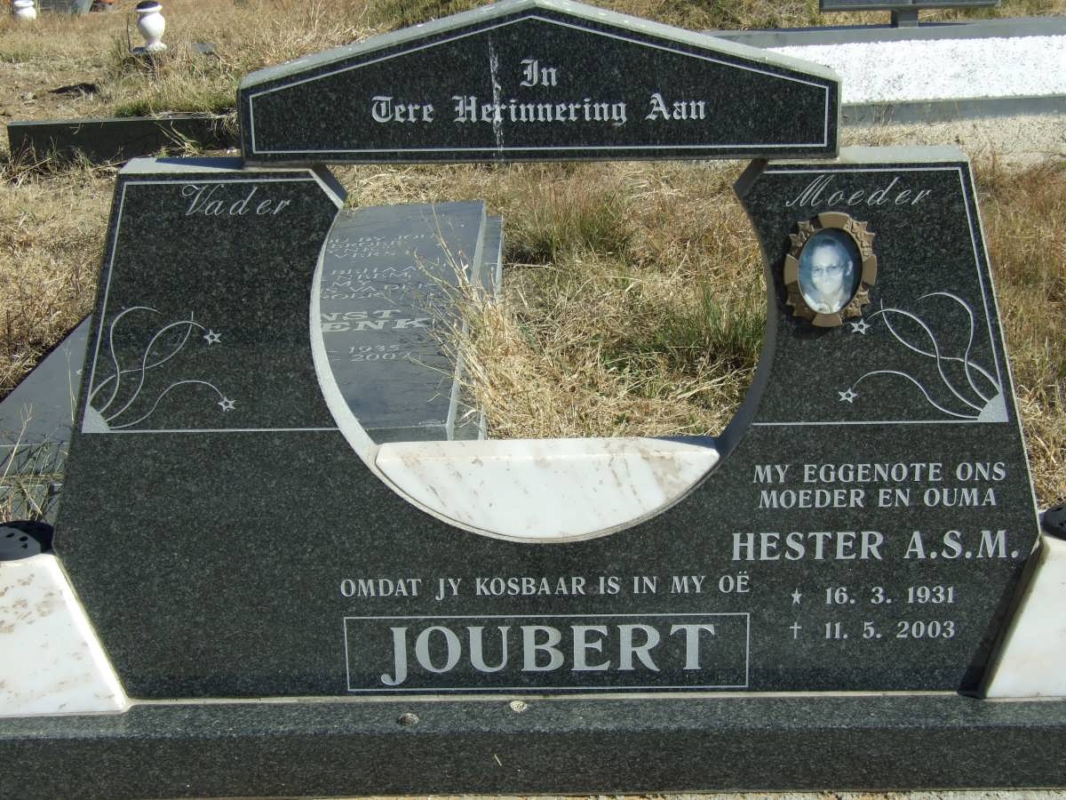 JOUBERT Hester  A.S.M. 1931-2003