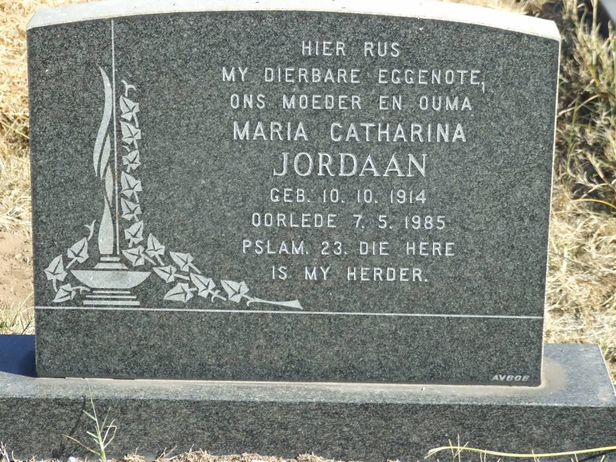 JORDAAN Maria Catharina 1914-1985