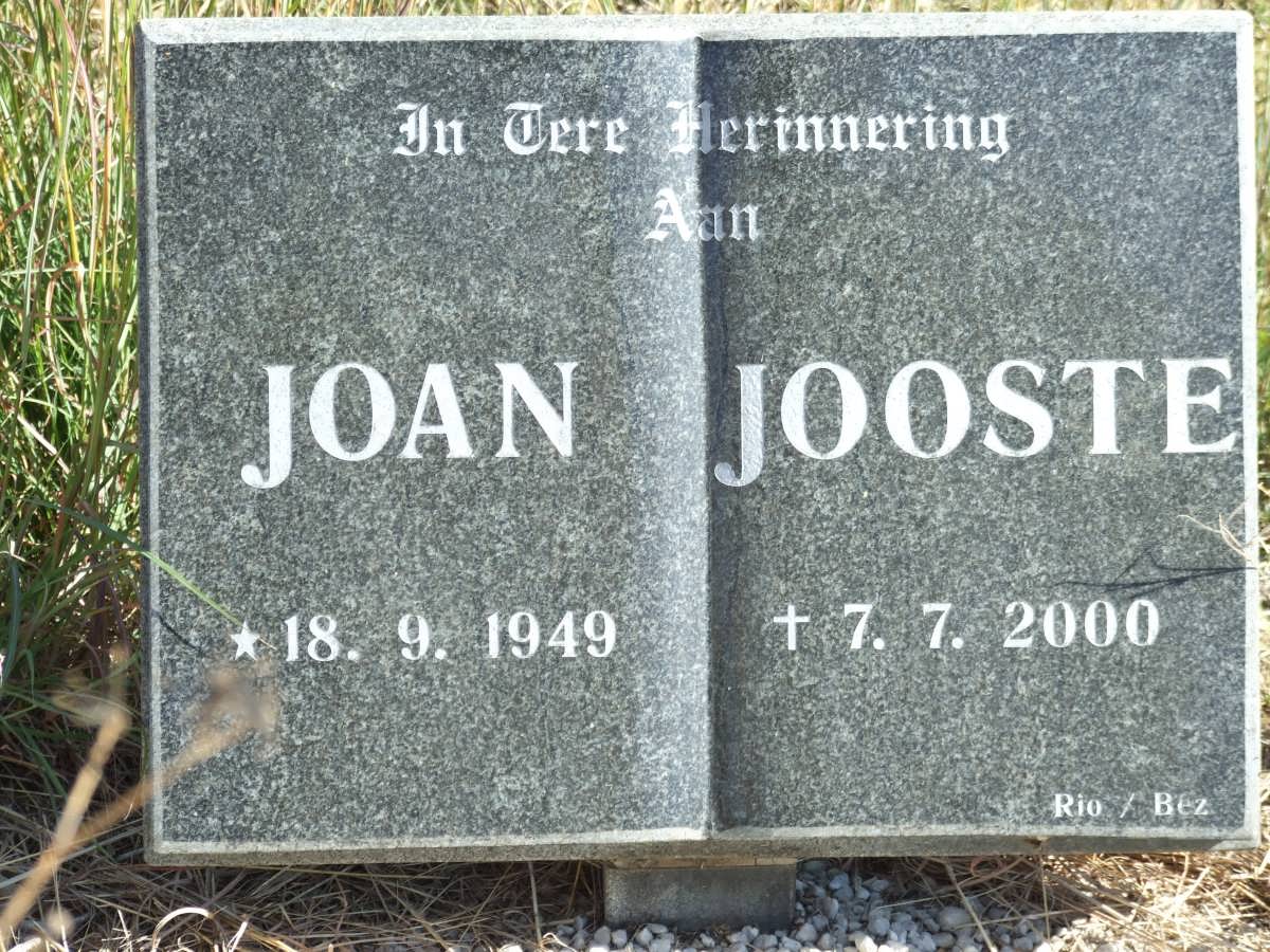 JOOSTE Henk 1947- &amp; Joan 1948-2000