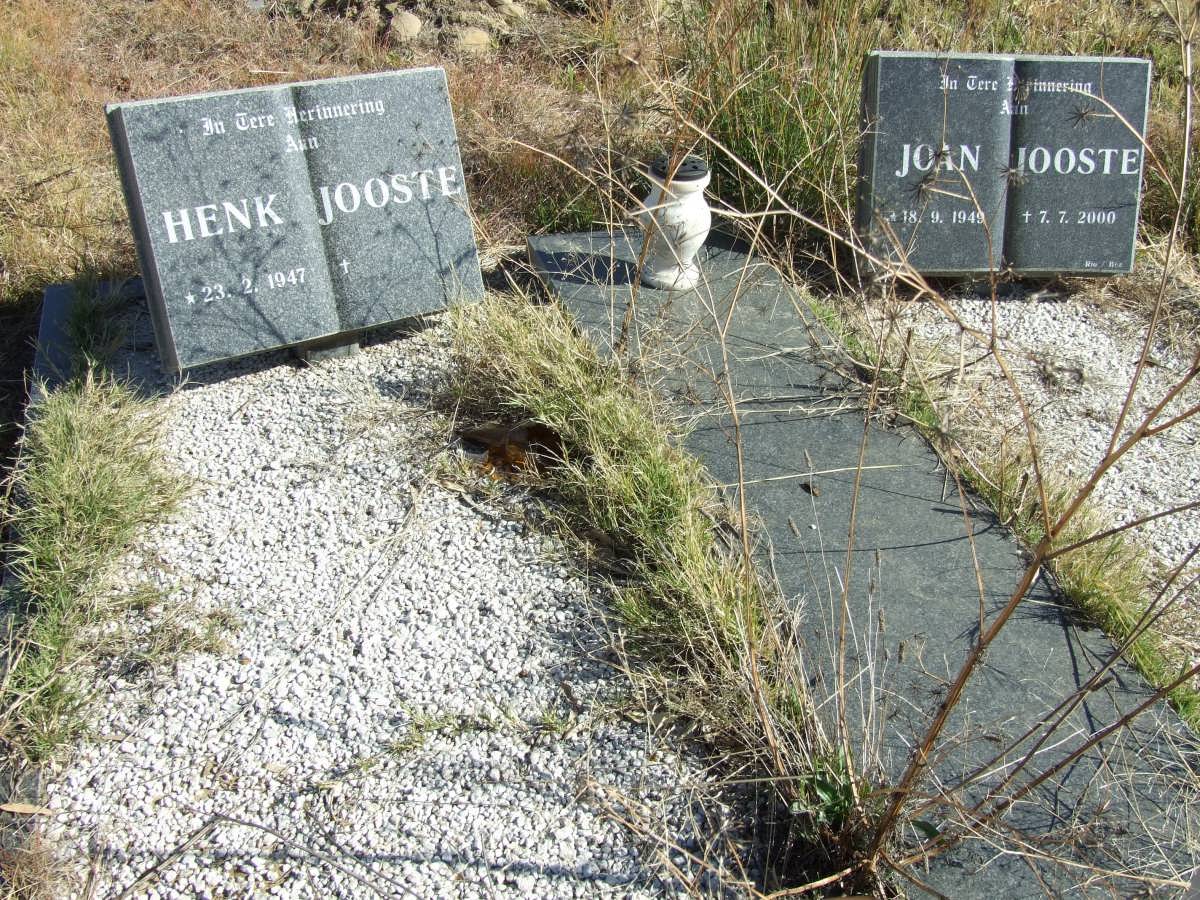 JOOSTE Henk 1947- &amp; Joan 1948-2000