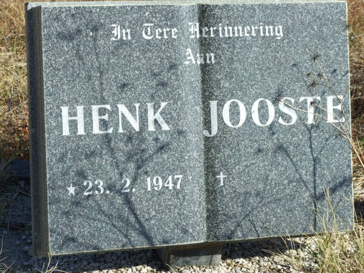 JOOSTE Henk 1947- &amp; Joan 1948-2000