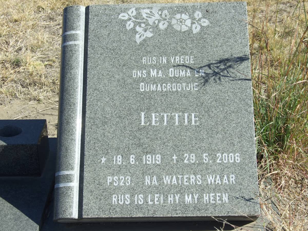 MOUTON Jacobus Frederik 1915-1991 &amp; Lettie 1919-2006