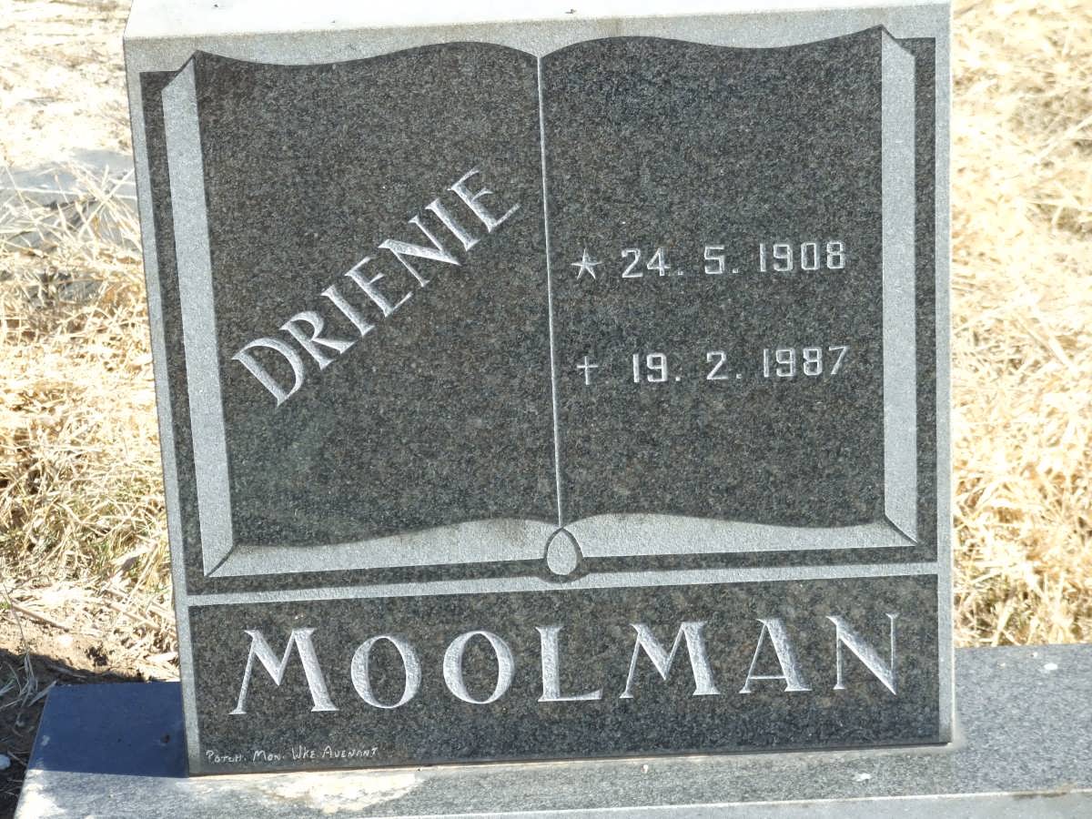 MOOLMAN Drienie 1908-1987