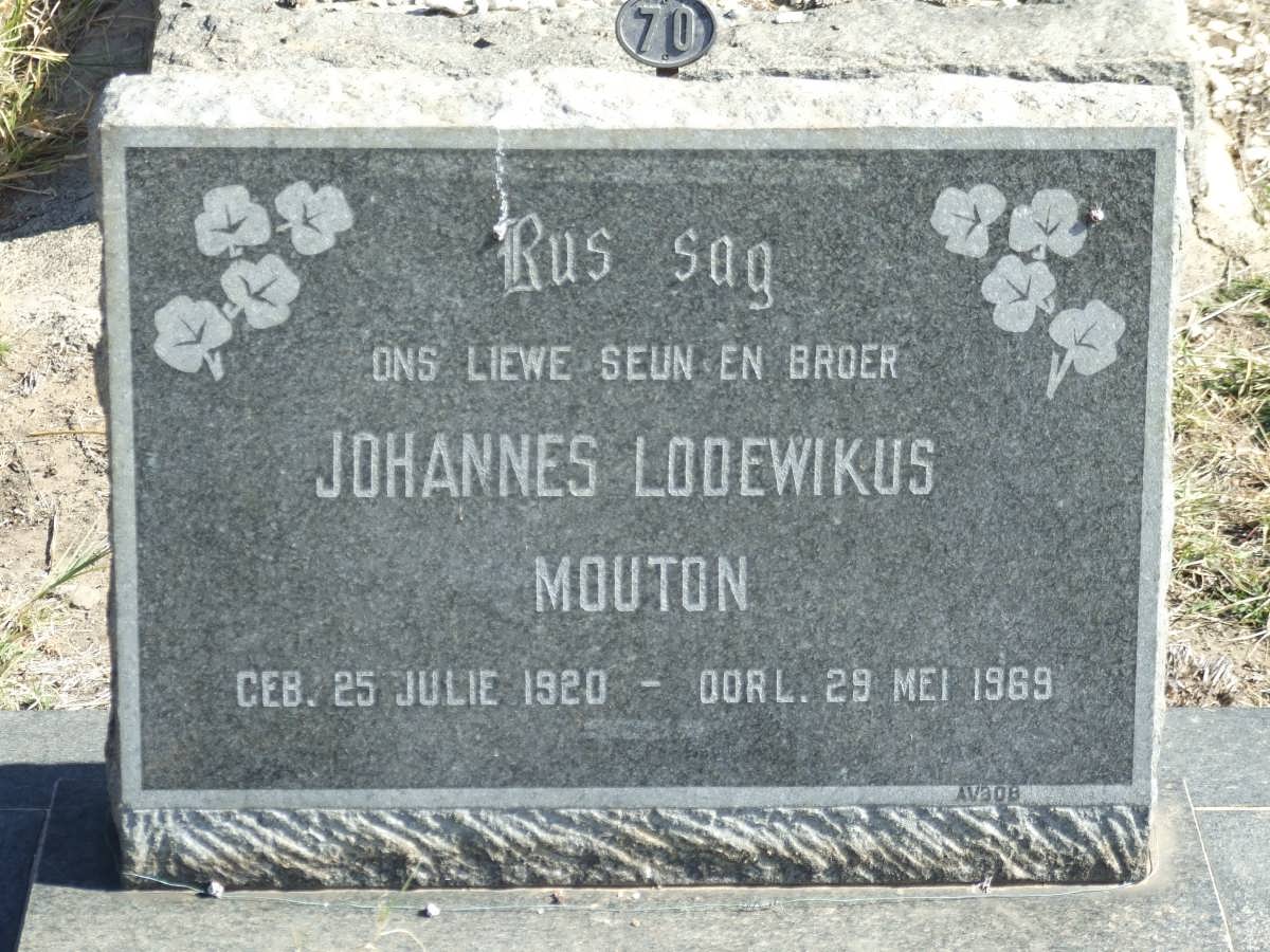 MOUTON Johannes Lodewikus 1920-1969