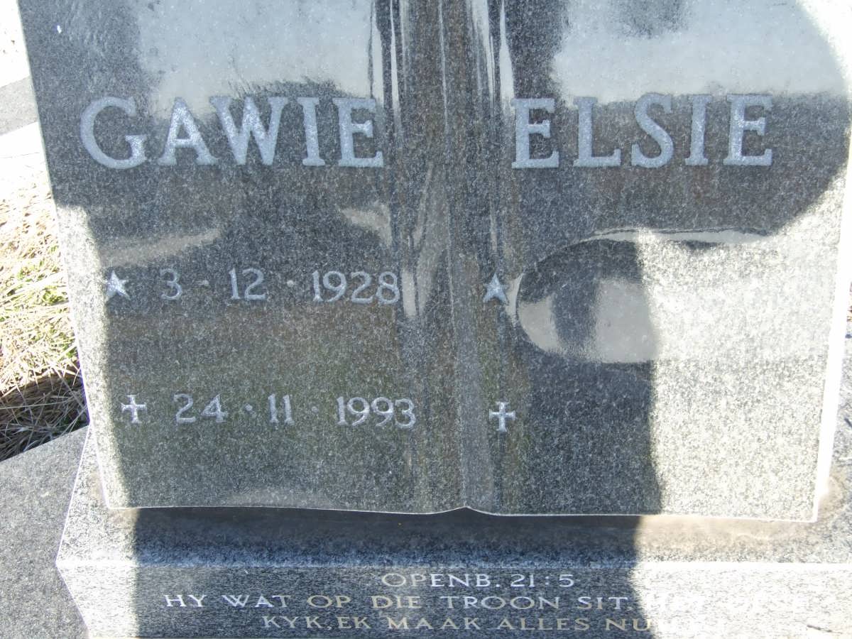 ? Gawie 1928-1993 &amp; Elsie