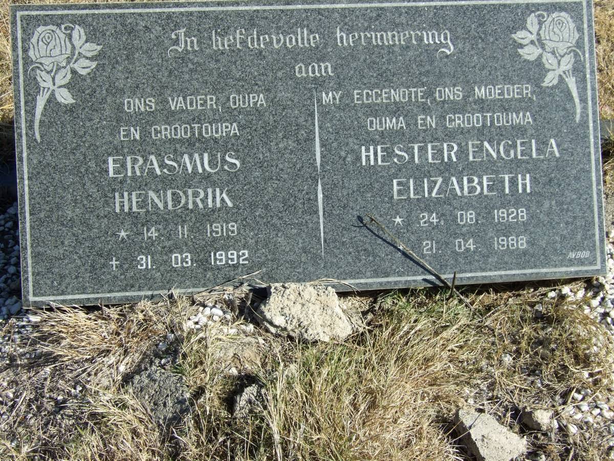 ? Erasmus Hendrik 1919-1992 &amp; Hester Engela Elizabeth 1928-1988
