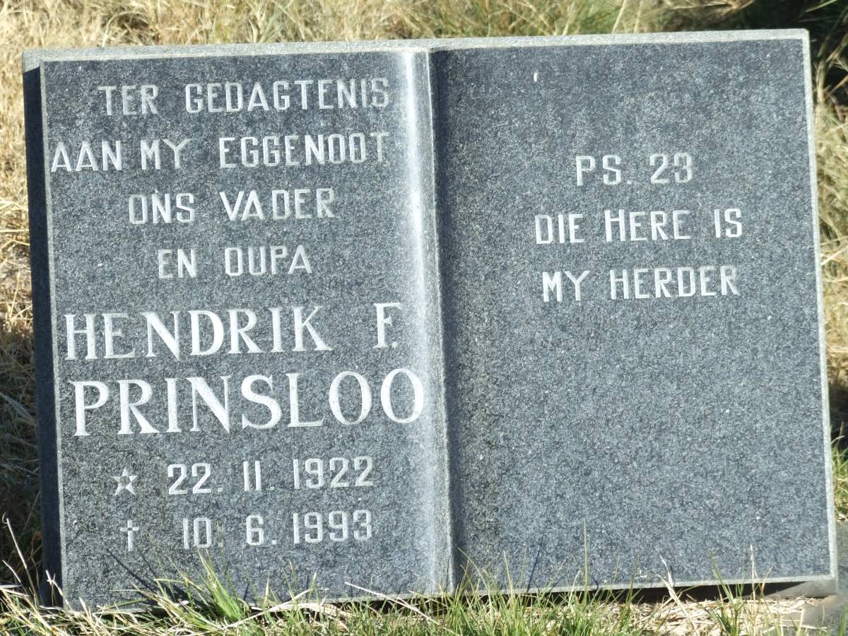 PRINSLOO Hendrik F. 1922-1993