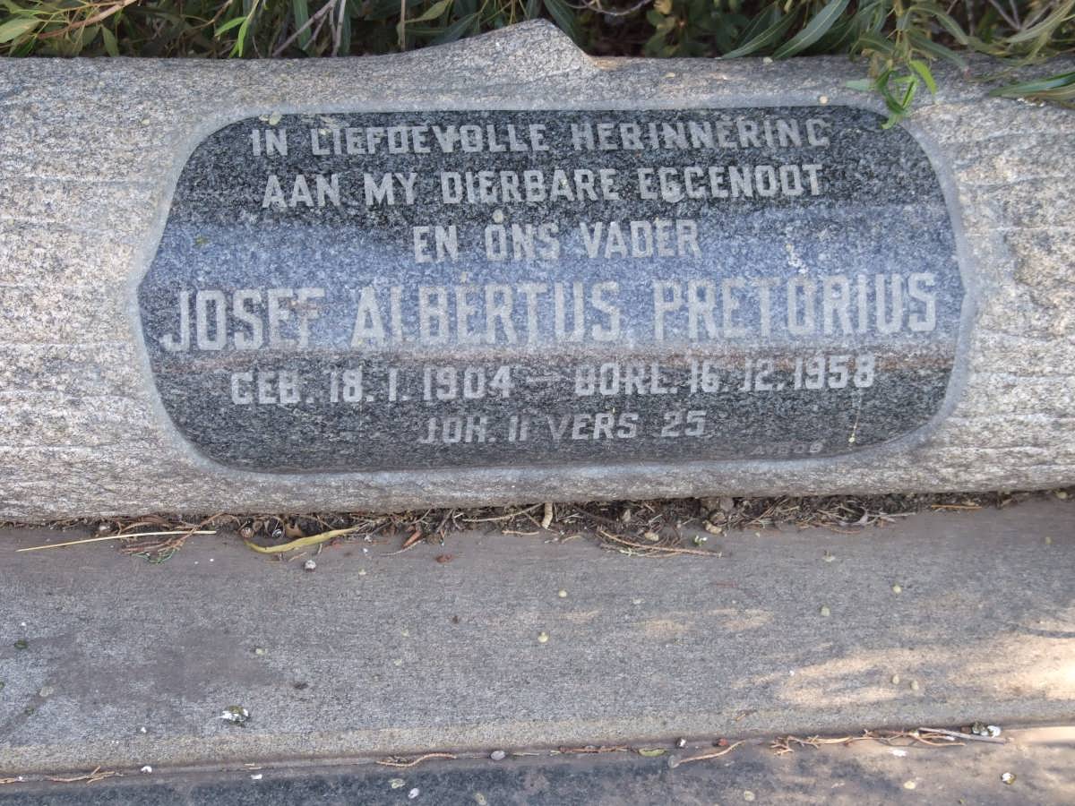 PRETORIUS Josef Albertus 1904-1958 