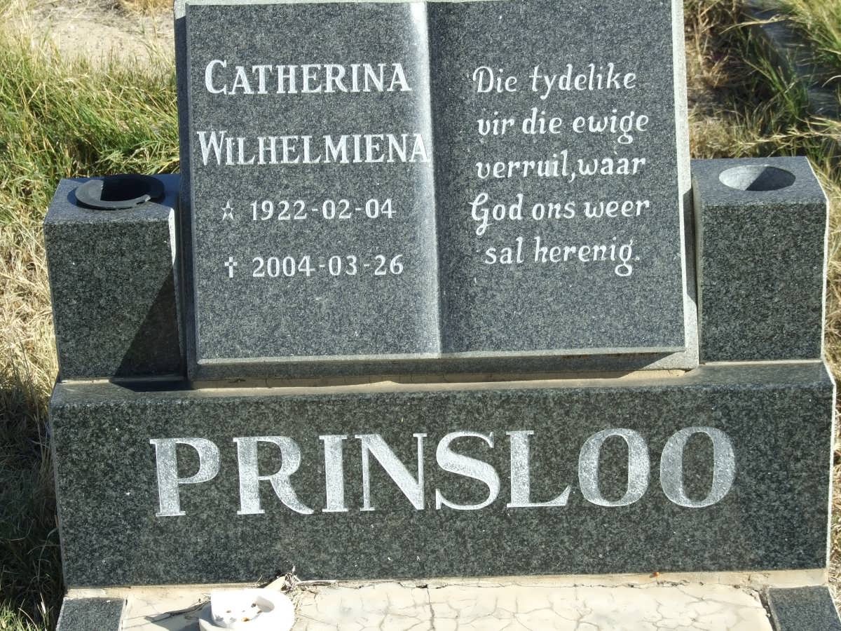 PRINSLOO Catherina Wilhelmiena 1922-2004