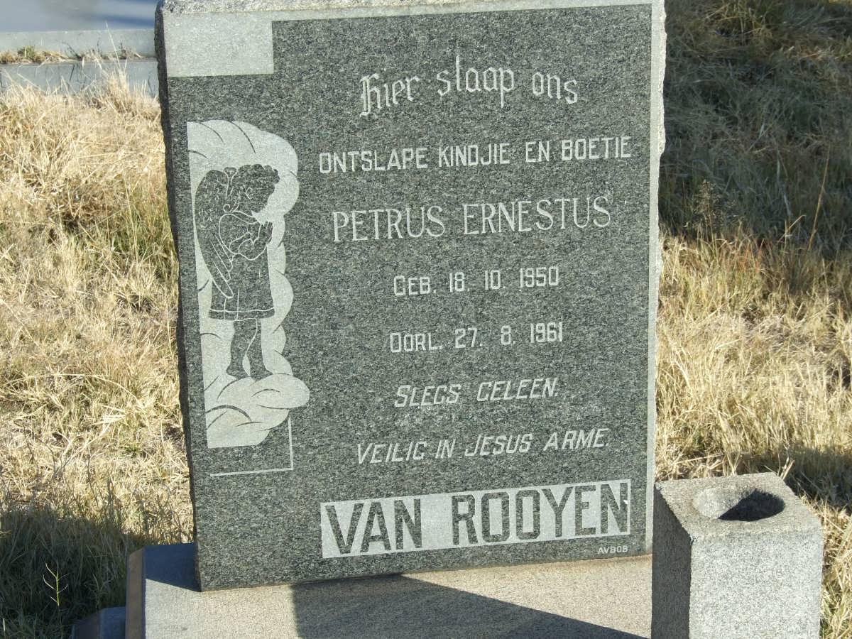 ROOYEN Petrus Ernestus, van 1950-1961