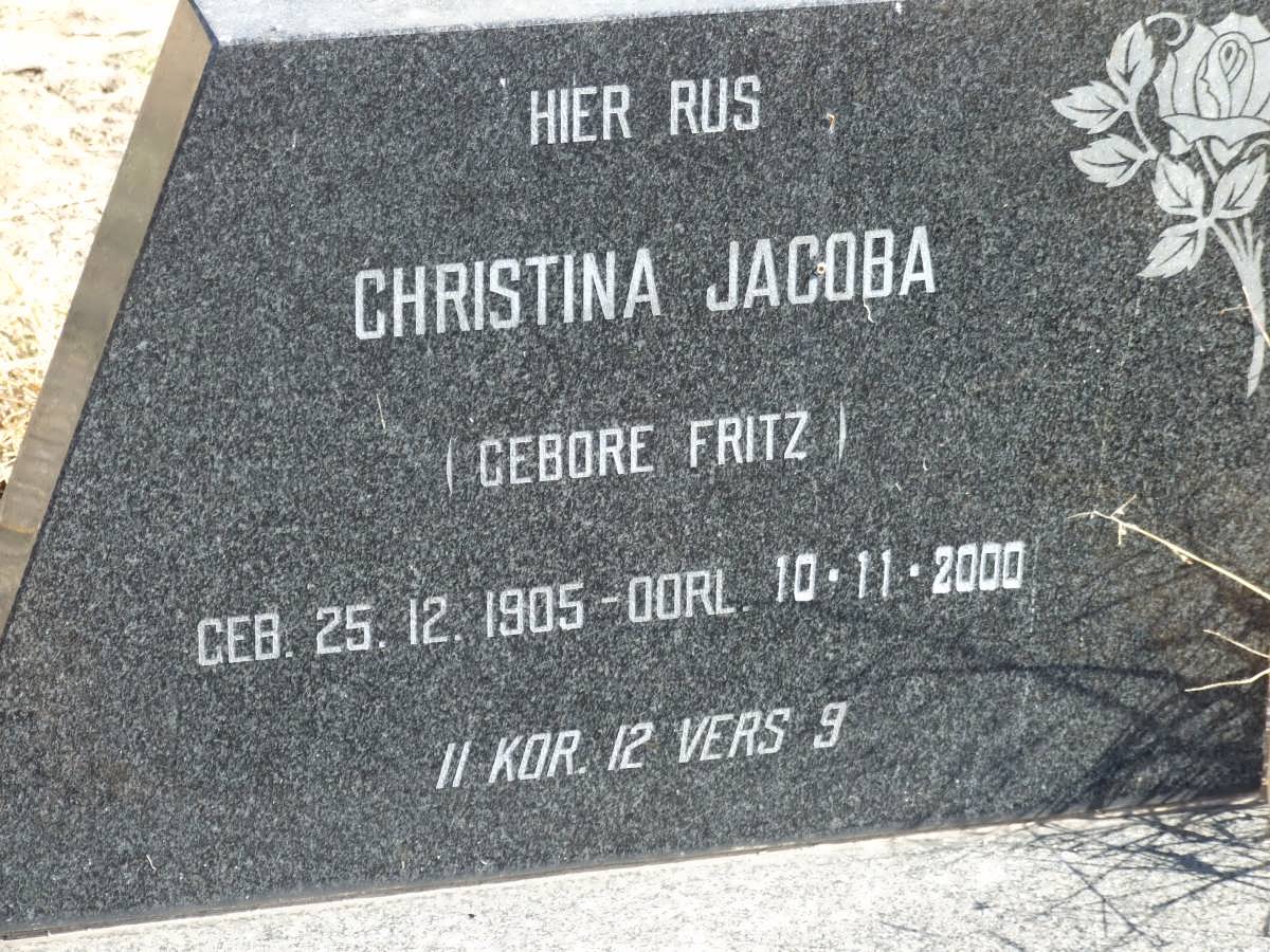 RIDDER Cornelius Johannes, de 1909-1984 &amp; Christina Jacoba FRITZ 1905-2000
