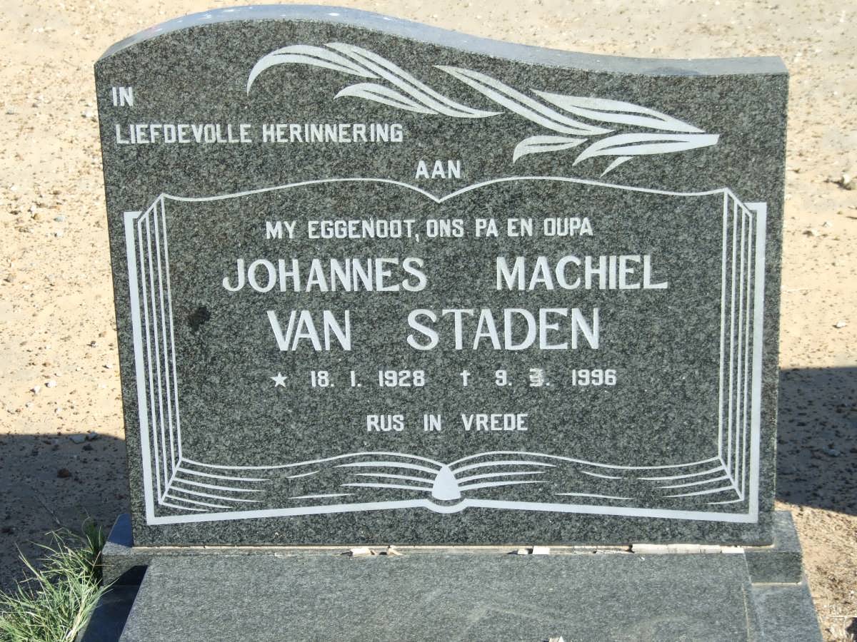 STADEN Johannes Machiel, van 1928-1996