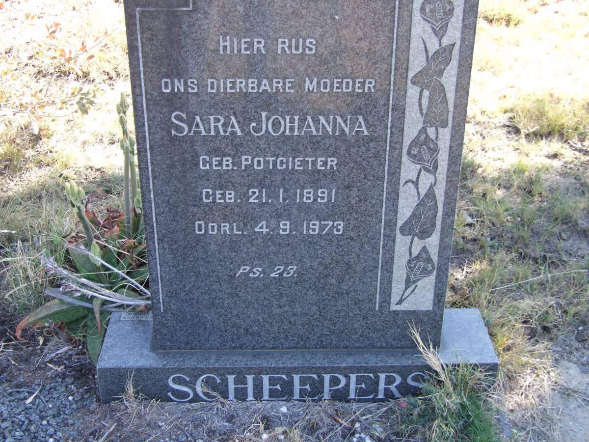 SCHEEPERS Stephanus Petrus 1888-1966 &amp; Sara Johanna POTGIETER 1891-1973