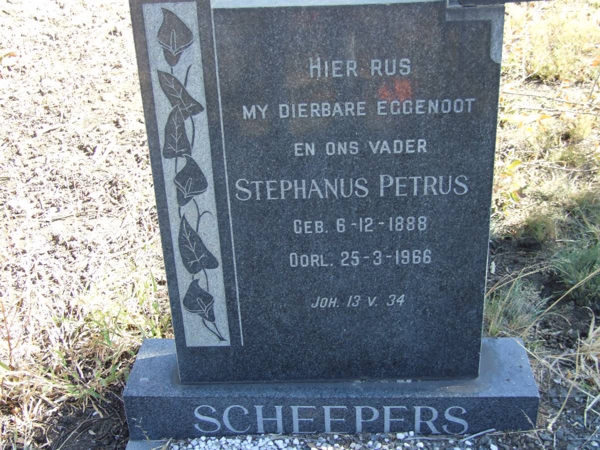 SCHEEPERS Stephanus Petrus 1888-1966 &amp; Sara Johanna POTGIETER 1891-1973