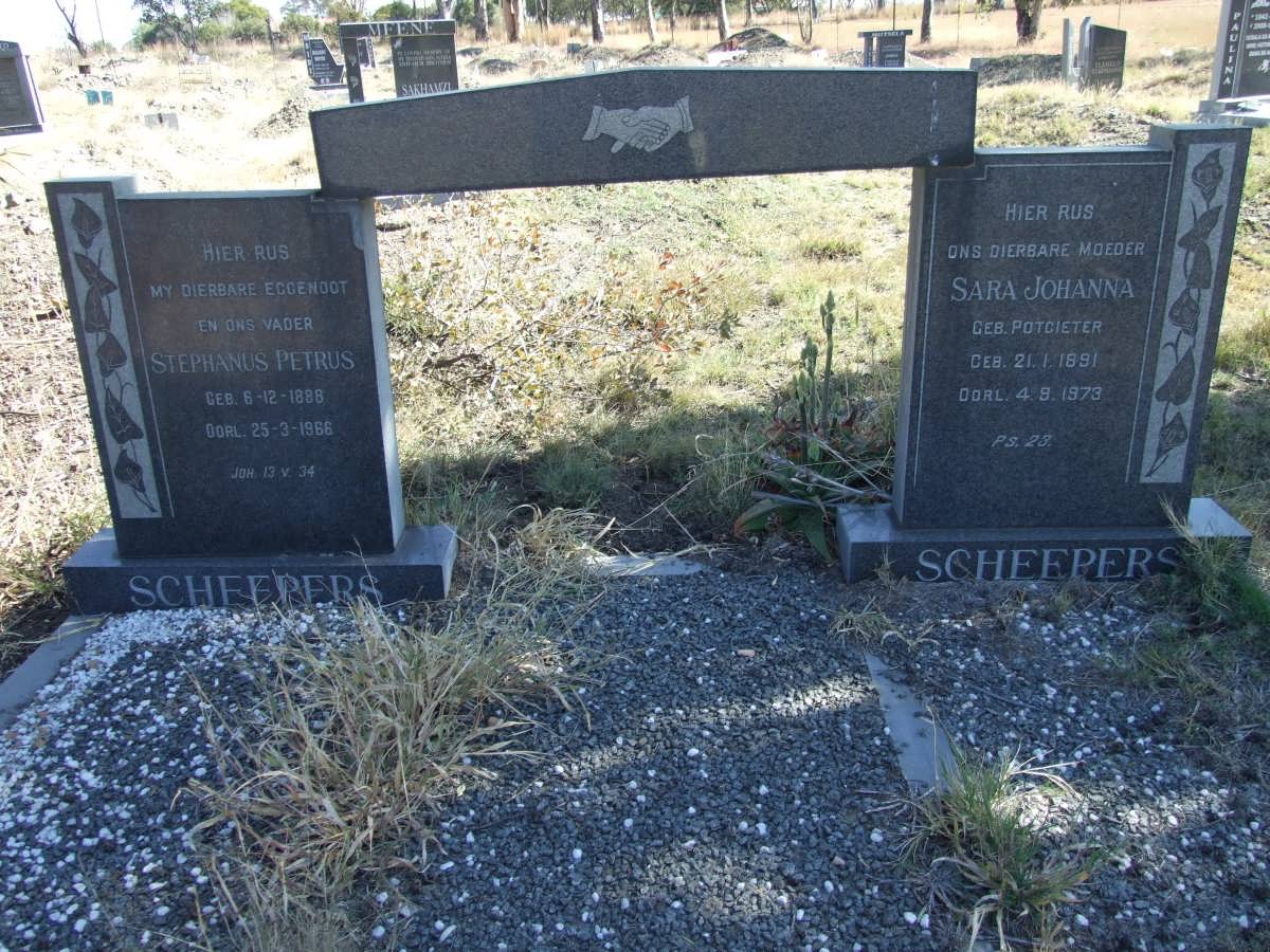 SCHEEPERS Stephanus Petrus 1888-1966 &amp; Sara Johanna POTGIETER 1891-1973
