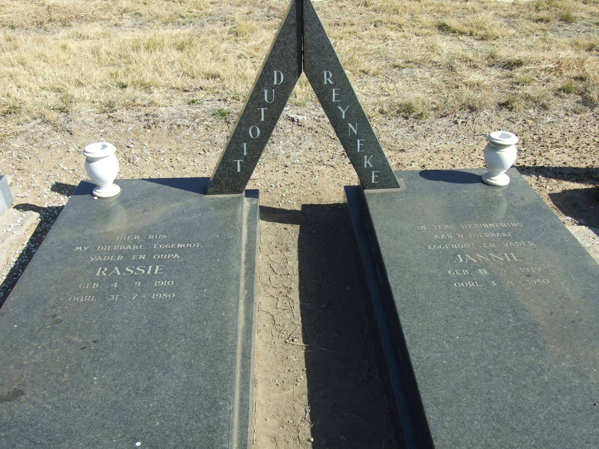 TOIT Rassie, du 1910-1980 :: REYNEKE Jannie 1939-1980
