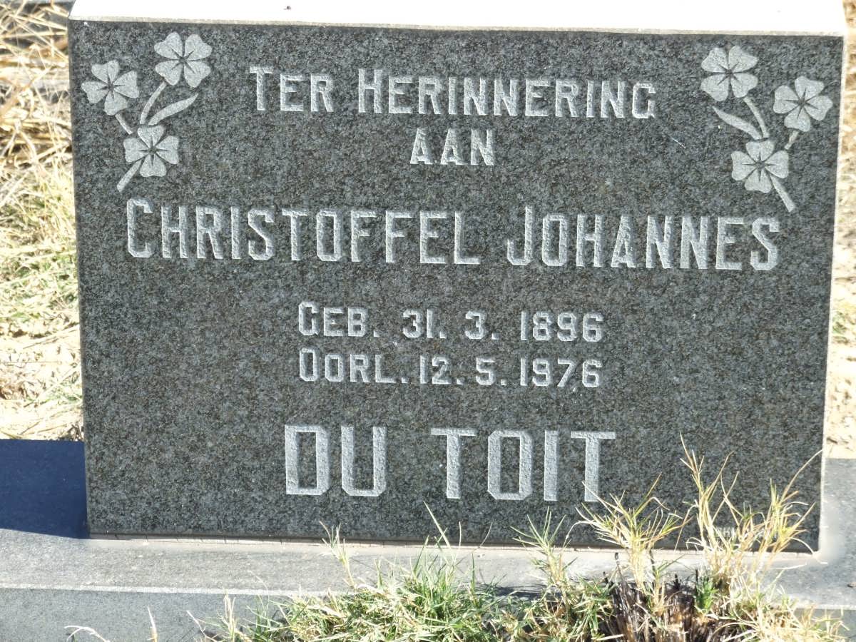 TOIT Christoffel Johannes, du 1896-1976