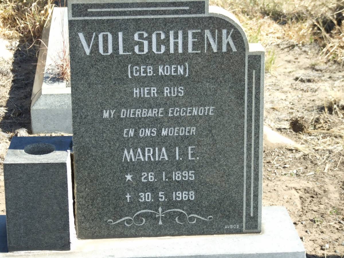 VOLSCHENK Maria I.E. nee KOEN 1895-1968