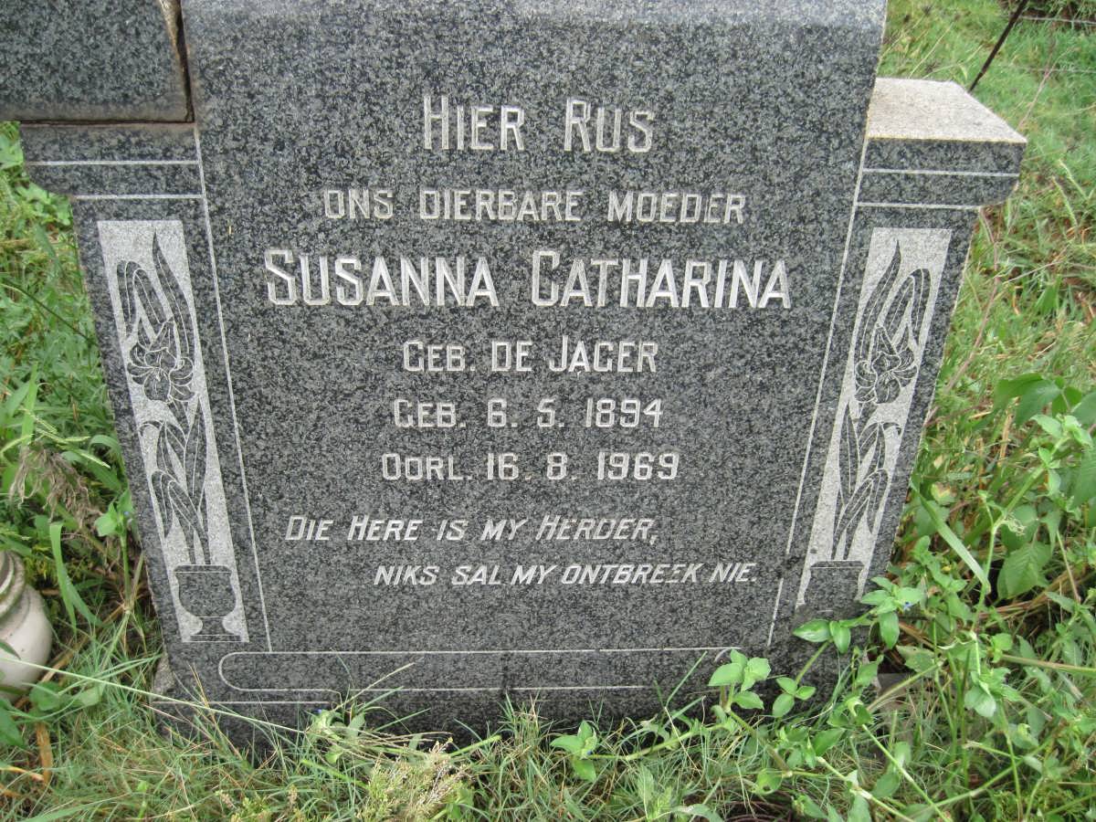 MALAN Susanna Catharina nee DE JAGER 1894-1969 