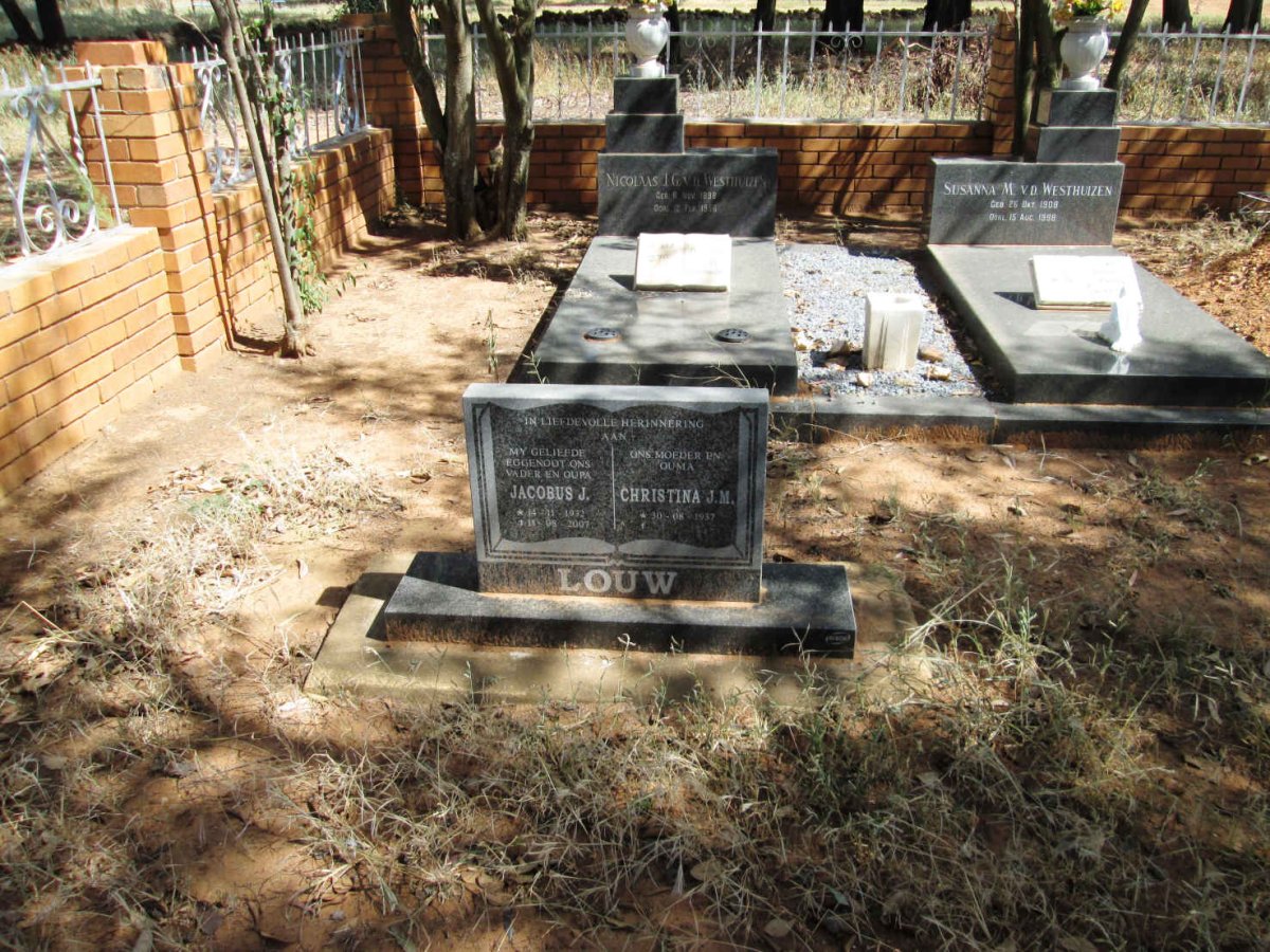 LOUW Jacobus J. 1932-2007 &amp; Christina J.M. 1937-