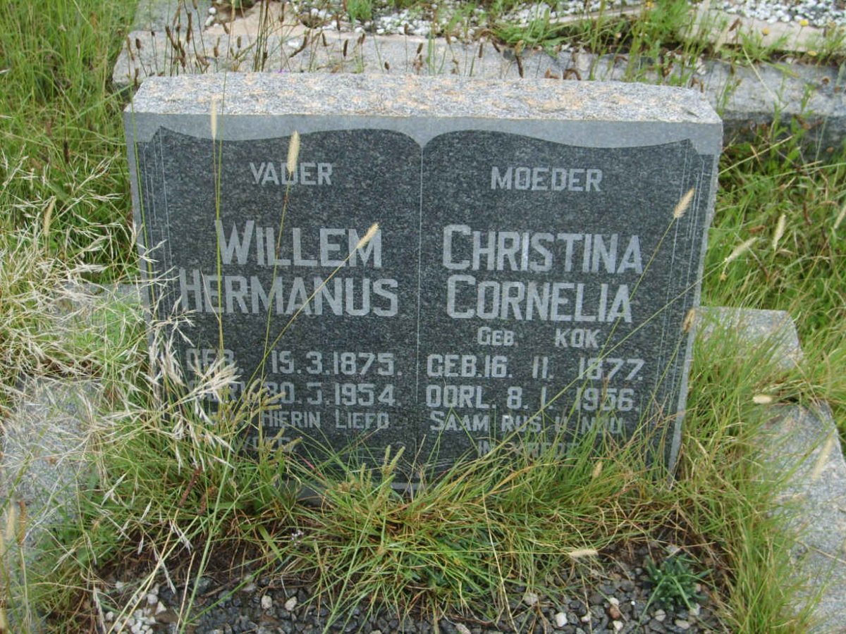 ? Willem Hermanus 1875-1954 &amp; Christina Cornelia KOK 1877-1956