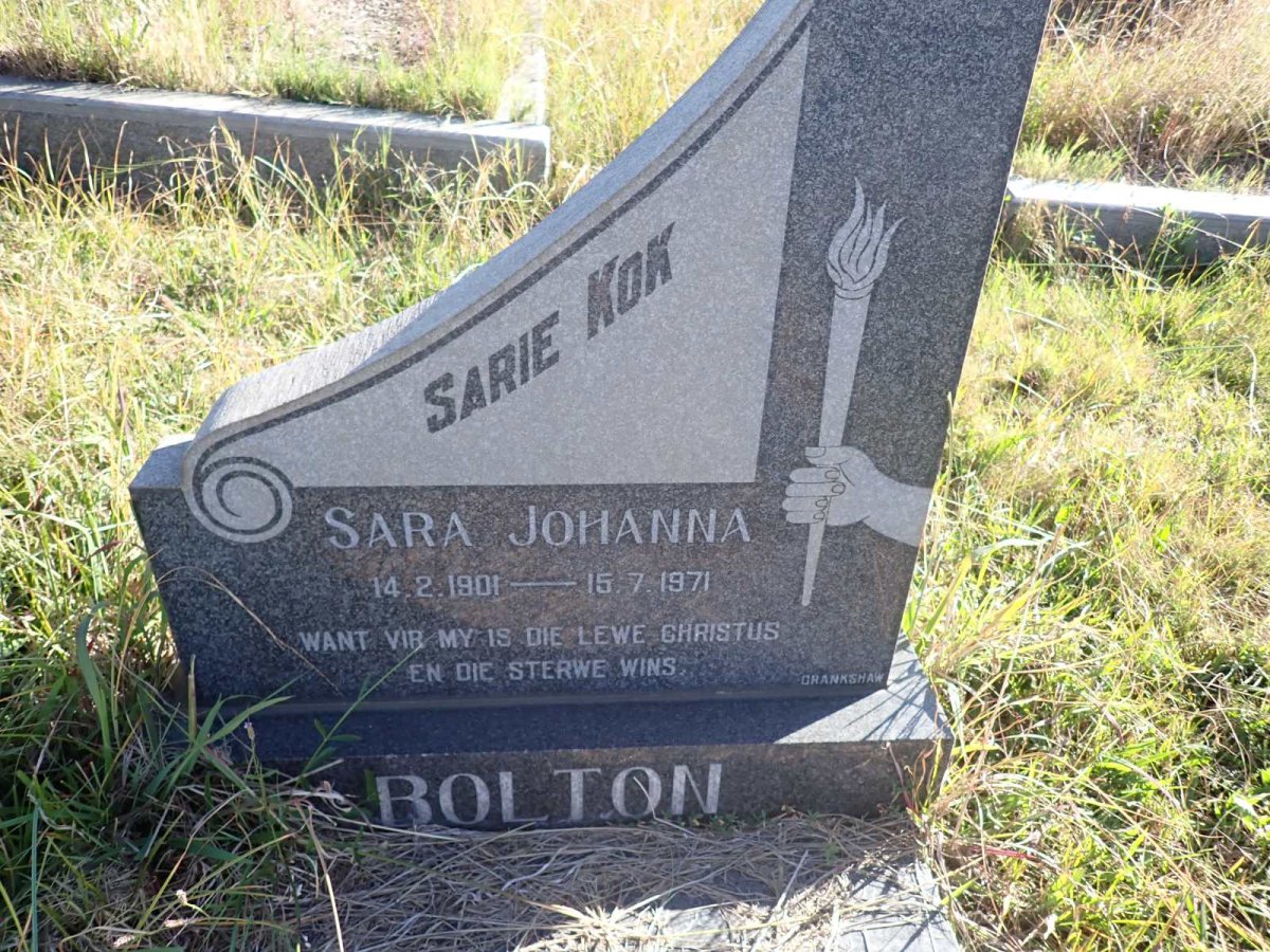 BOLTON Sara Johanna 1901-1971