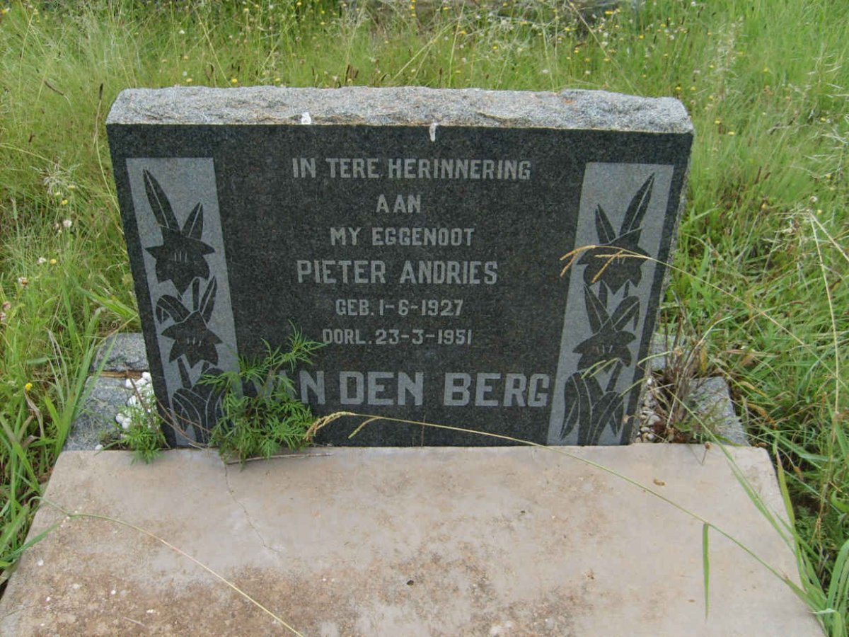 BERG Pieter Andries, van den 1927-1951