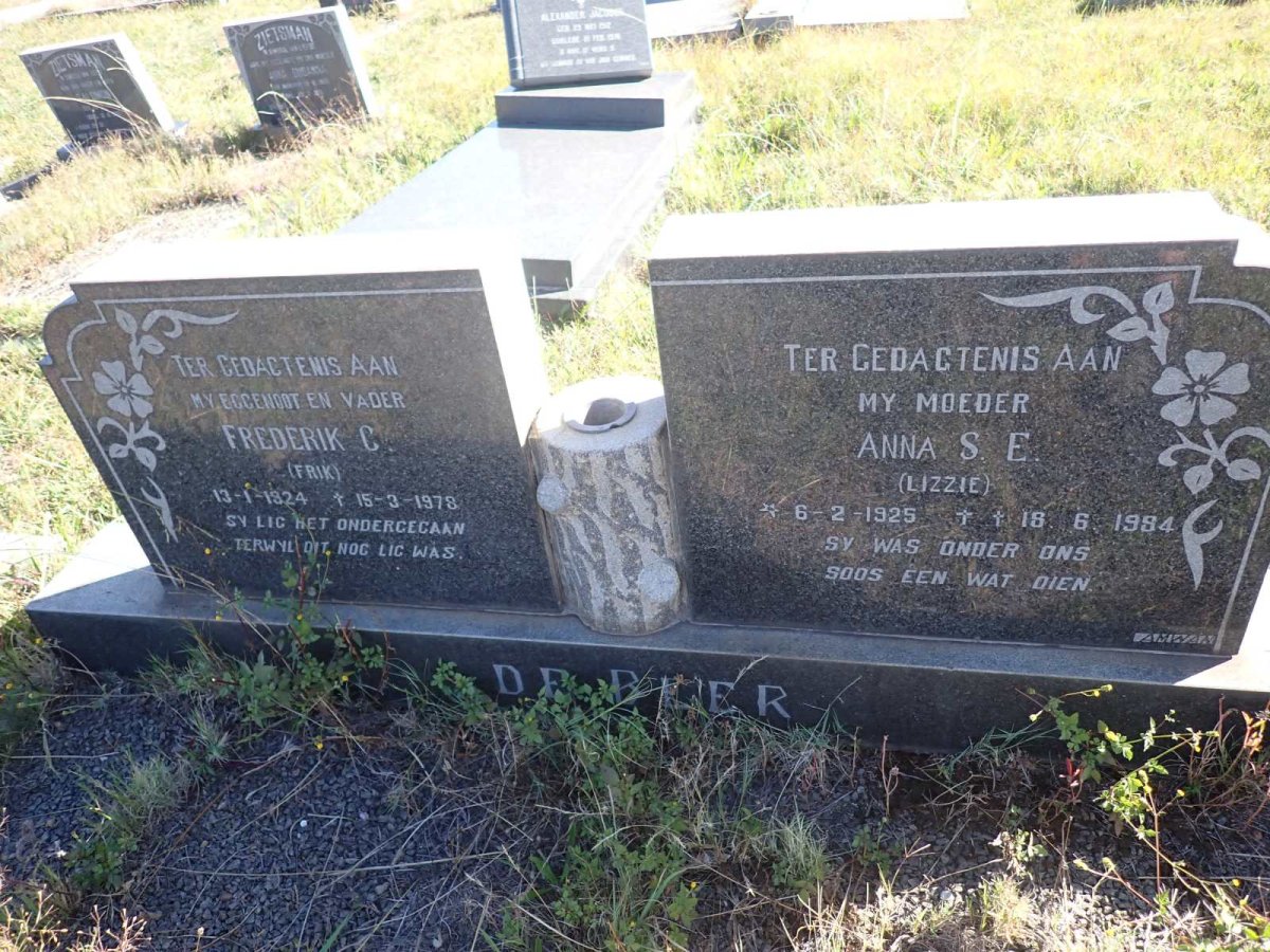 BEER Fredrik C., de 1924-1978 &amp; Anna S.E. 1925-1984