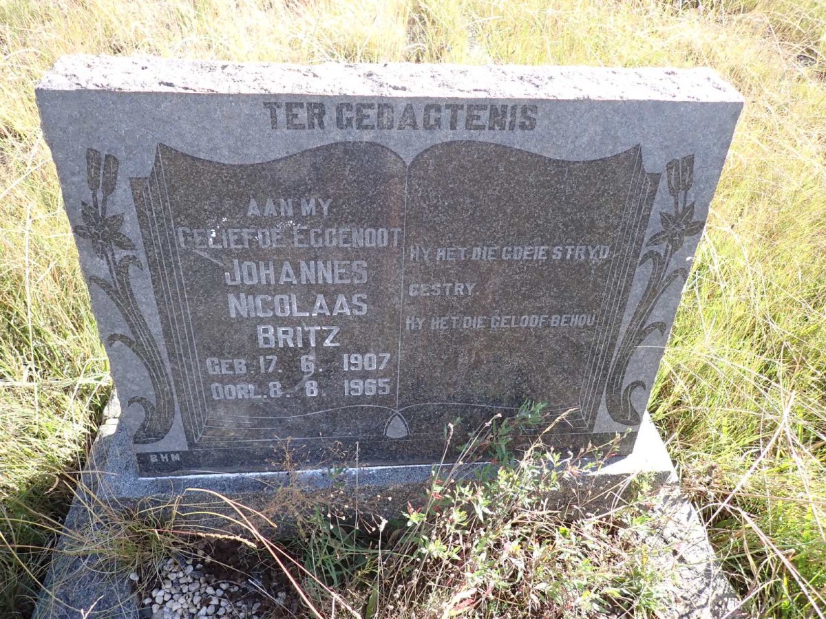 BRITZ Johannes Nicolaas 1907-1965