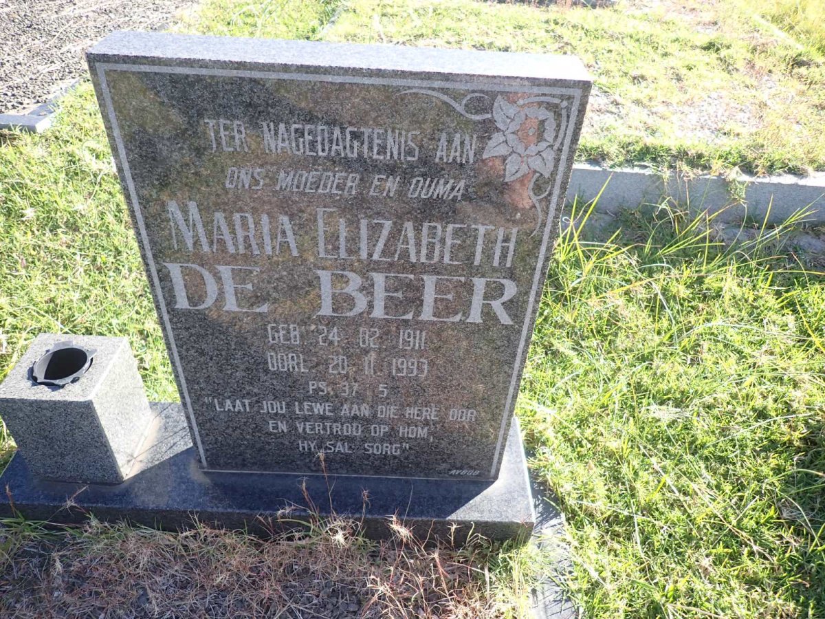 BEER Maria Elizabeth, de 1911-1993