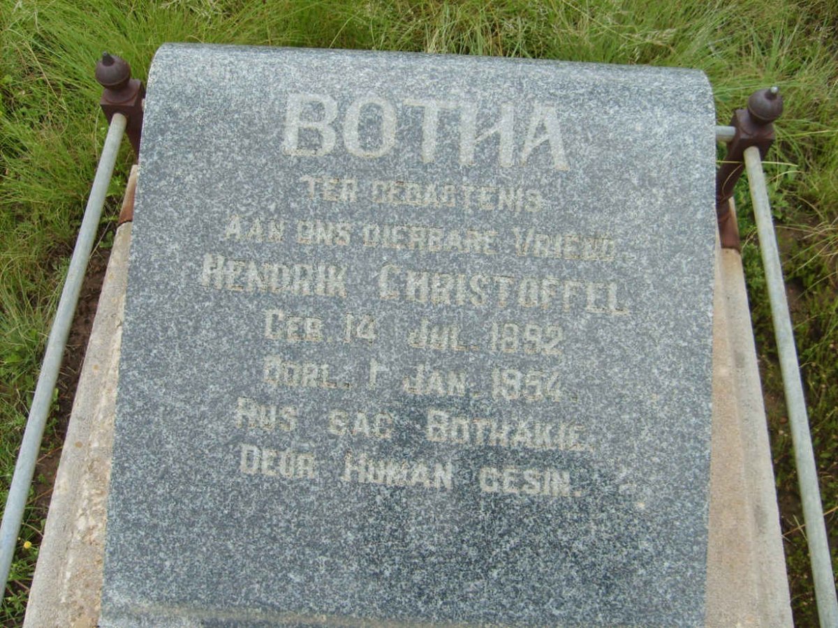 BOTHA Hendrik Christoffel 1892-1954