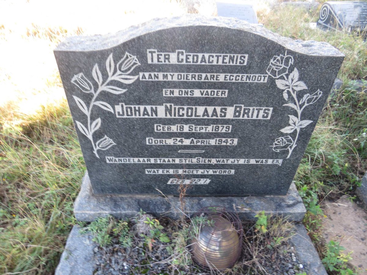 BRITS Johan Nicolaas 1879-1943