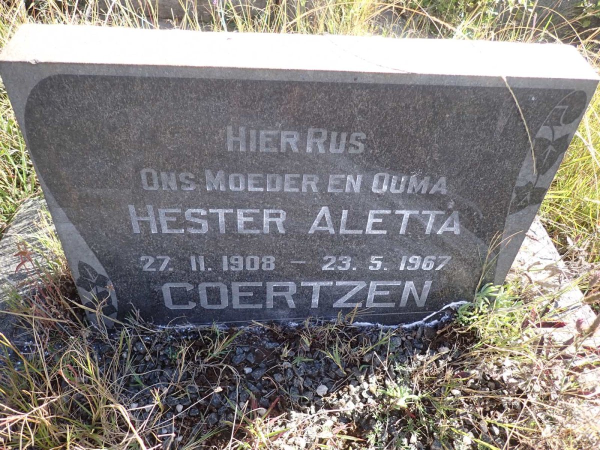 COERTZEN Hester Aletta 1908-1967