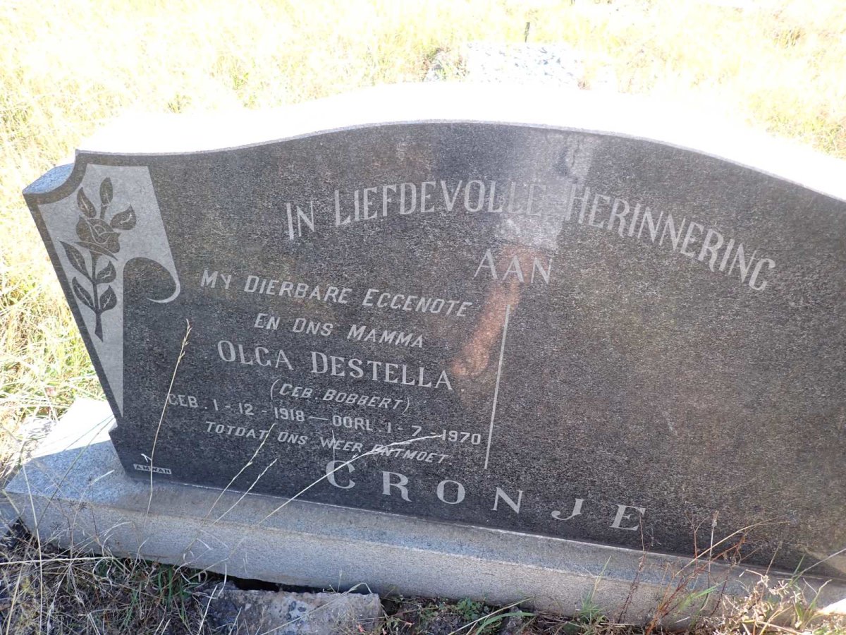 CRONJE Olga Destella nee BOBBERT 1918-1970