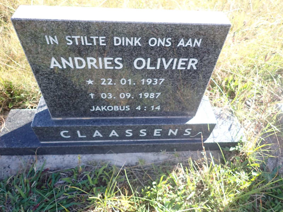 CLAASSENS Andries Olivier 1937-1987