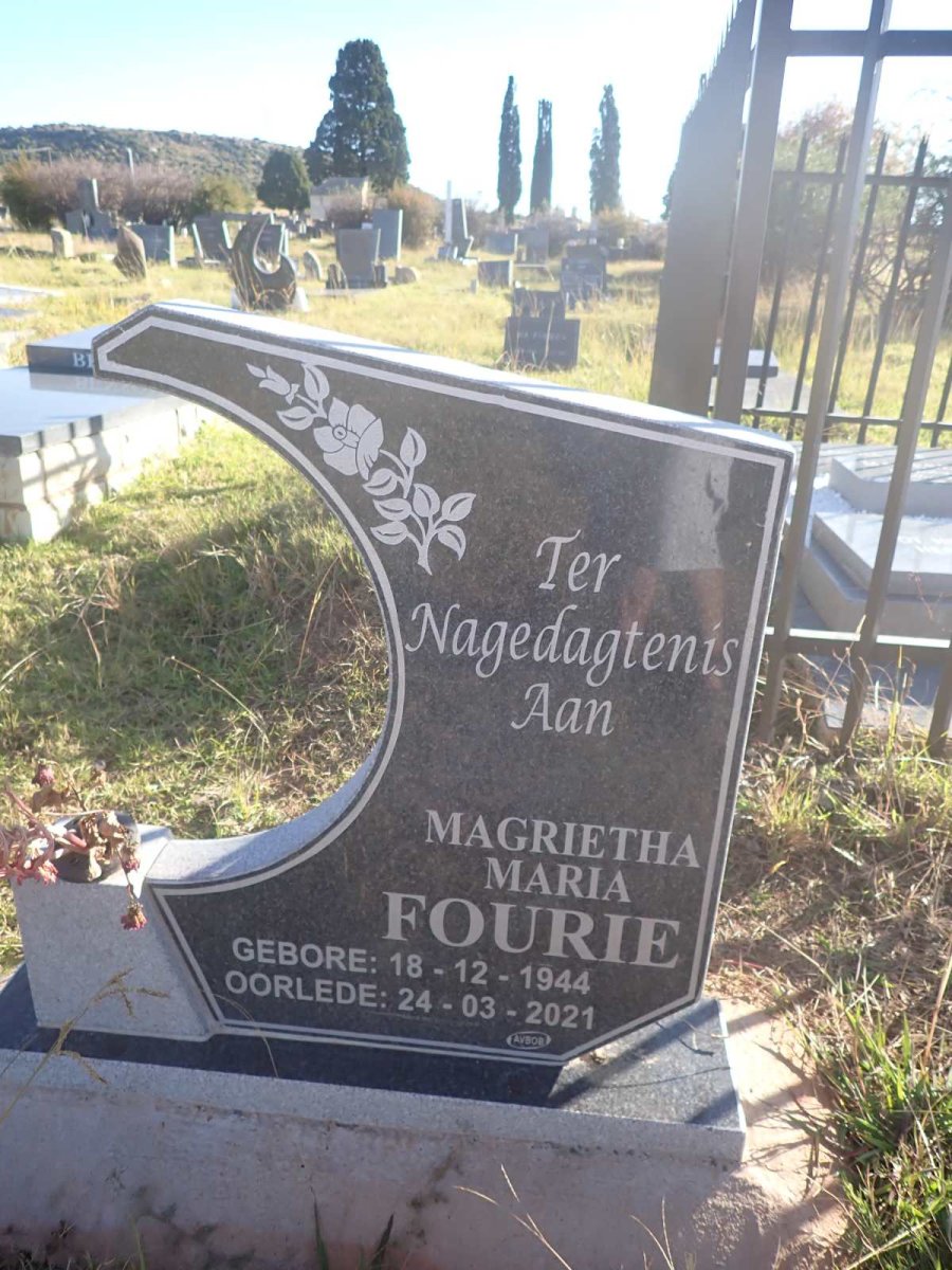 FOURIE Magrietha Maria 1944-2021