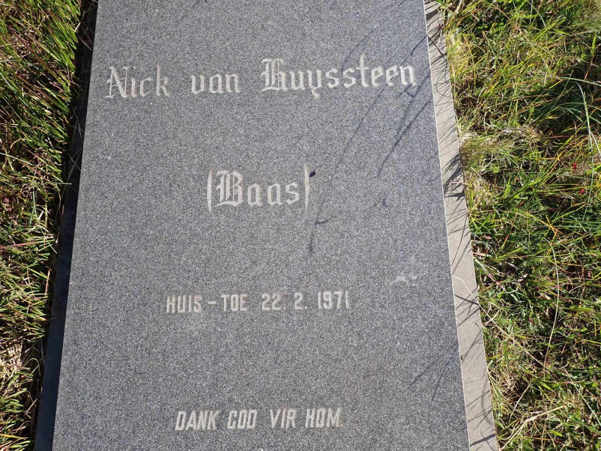 HUYSTEEN Nick, van -1971
