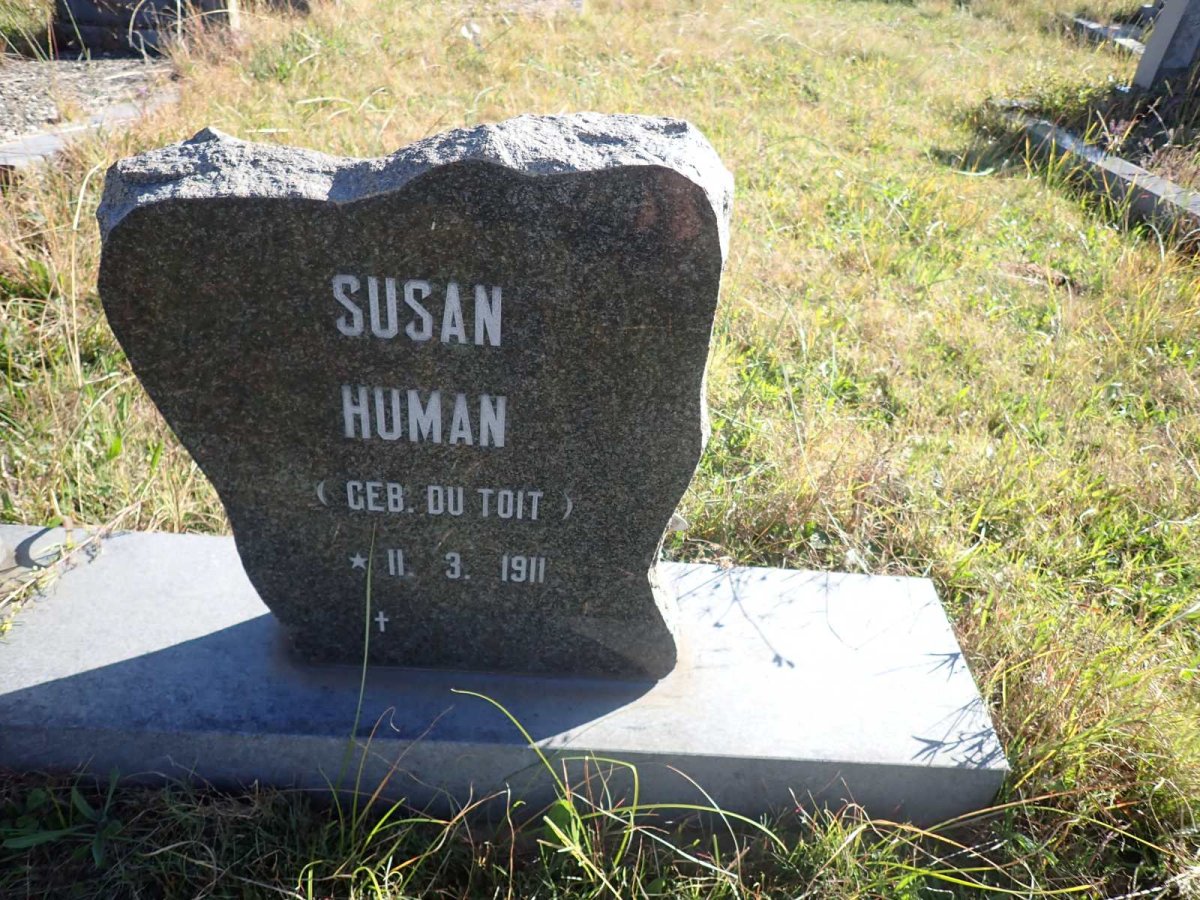 HUMAN Susan nee DU TOIT 1911-