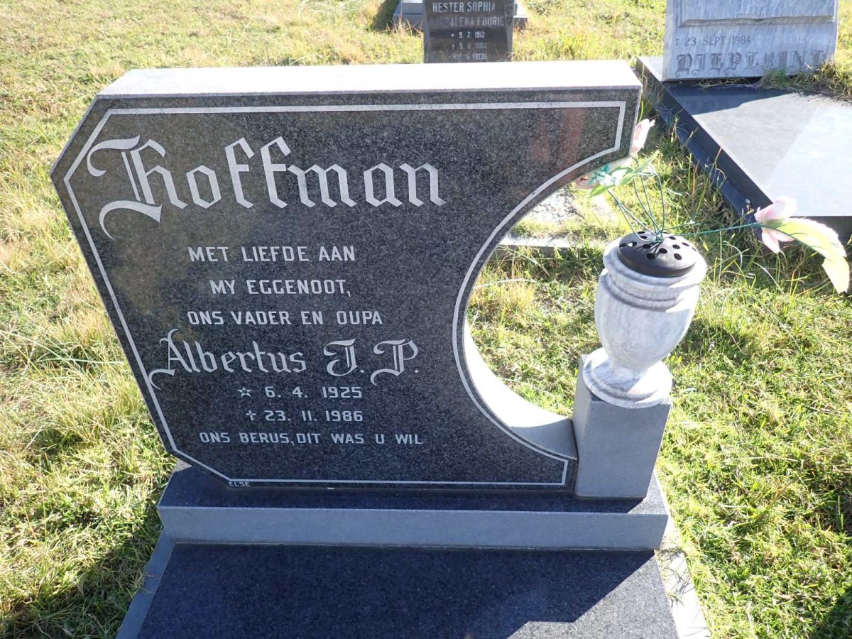 HOFFMAN Albertus J.P. 1925-1986