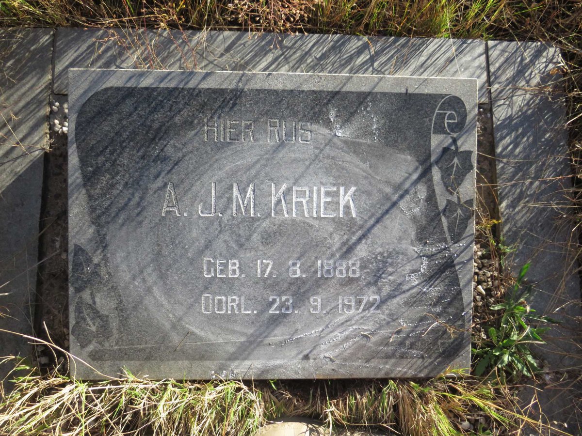 KRIEK A.J.M. 1888-1972