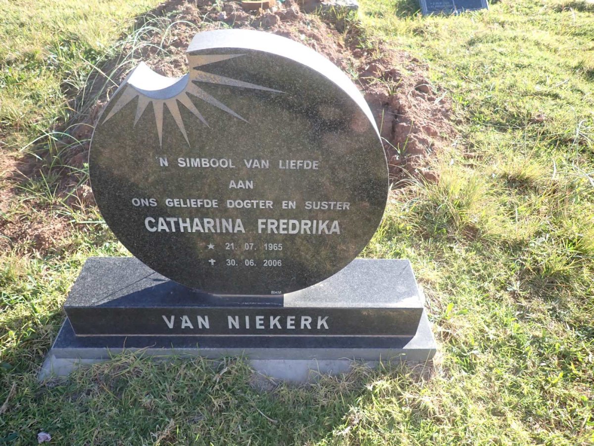 NIEKERK Catharina Fredrika, van 1965-2006